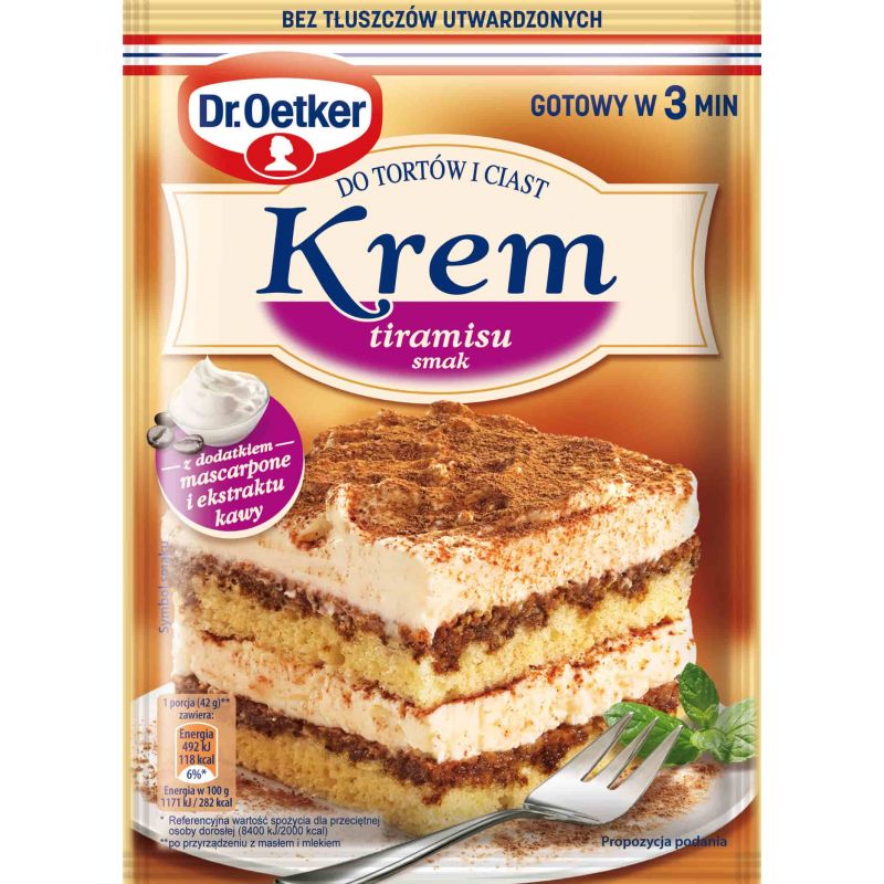 Crema para tarta sabor de tiramisu 109g Dr.OETKER