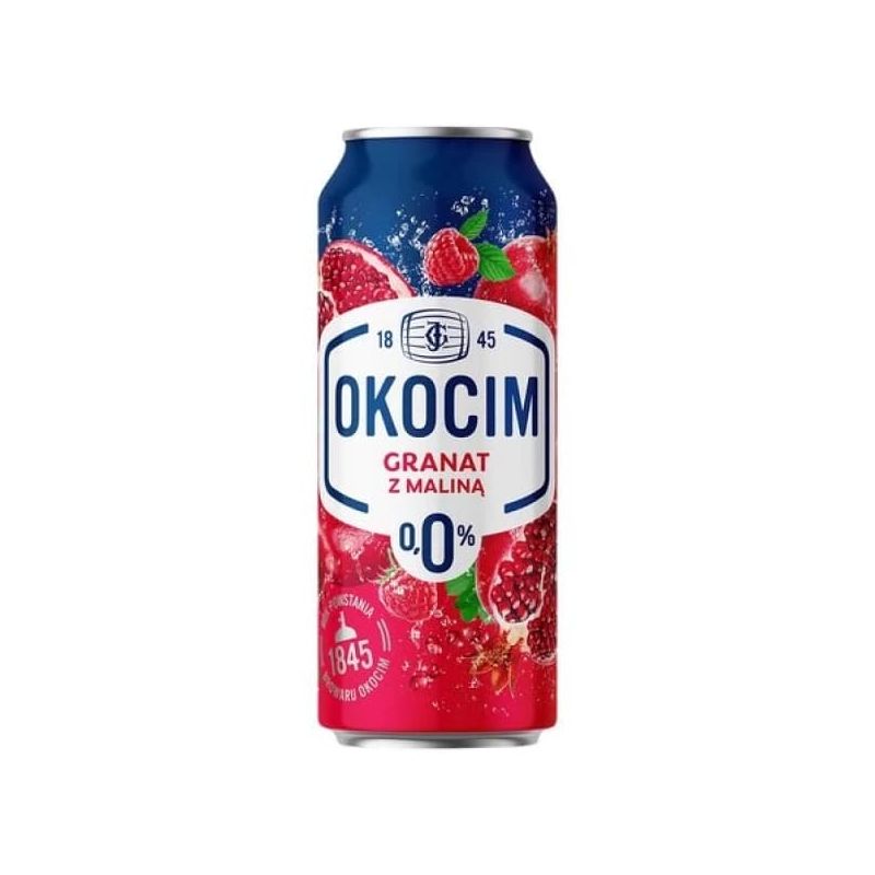 Cerveza OKOCIM RADLER consabor de granada con frambuesa 0% 500ml lata