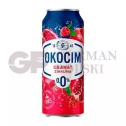 Cerveza OKOCIM RADLER consabor de granada con frambuesa 0% 500ml