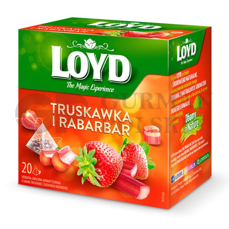 Te LOYD con sabor de fresa con ruibarbo 20x2g MOKATE