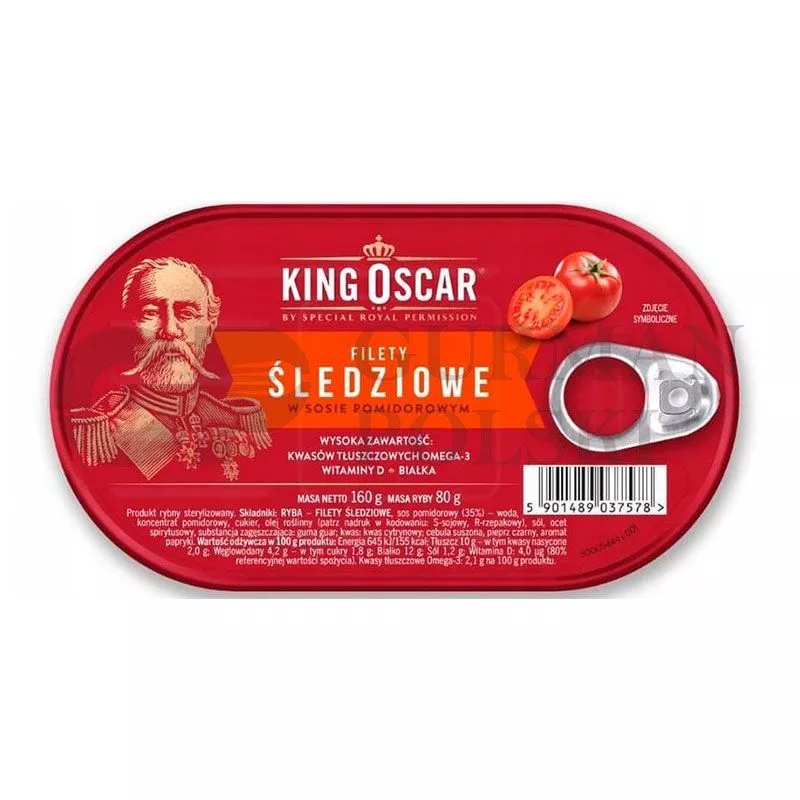 Filetes de arenque en salsa de tomate 160g  KING