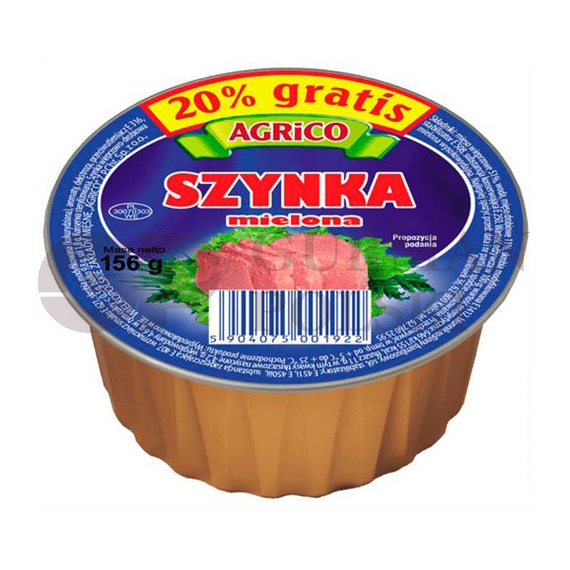 Conserva de carne SZYNKA MIELONA 156g AGRICO