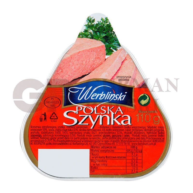 Conserva de carne POLSKA SZYNKA 110g WERBLINSKI