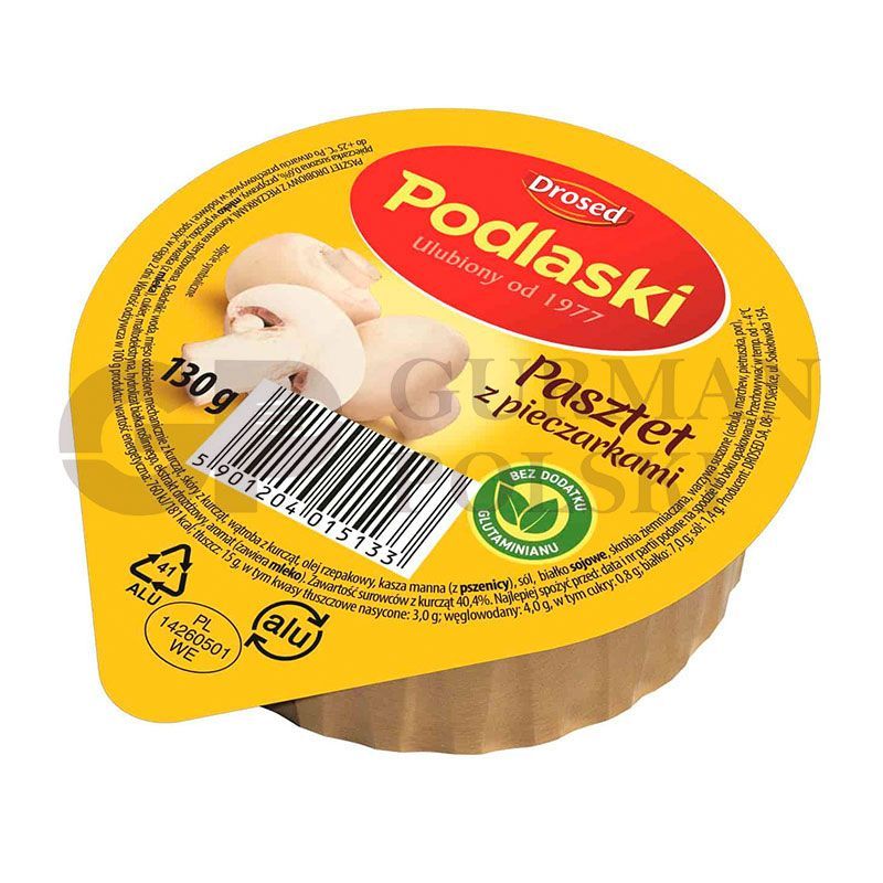 Pate PODLASKI de pollo con setas 130gr DROSED