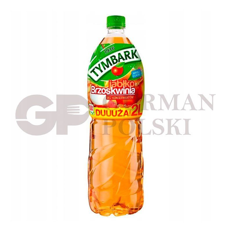 Refresco con sabor manzana y melocoton 2L TYMBARK