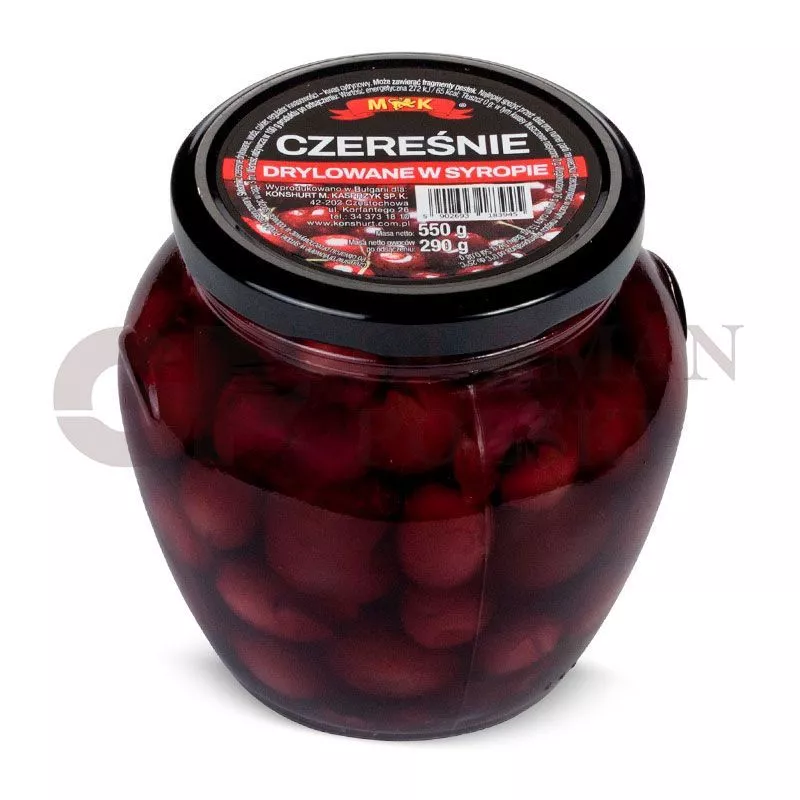 Cerezas deshuesadas en jarabe 550g MK