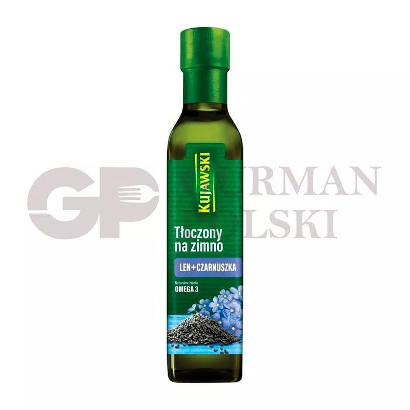 Aceite KUJAWSKI de linaza comino negro triturado en frio 250ml KRUSZWICA