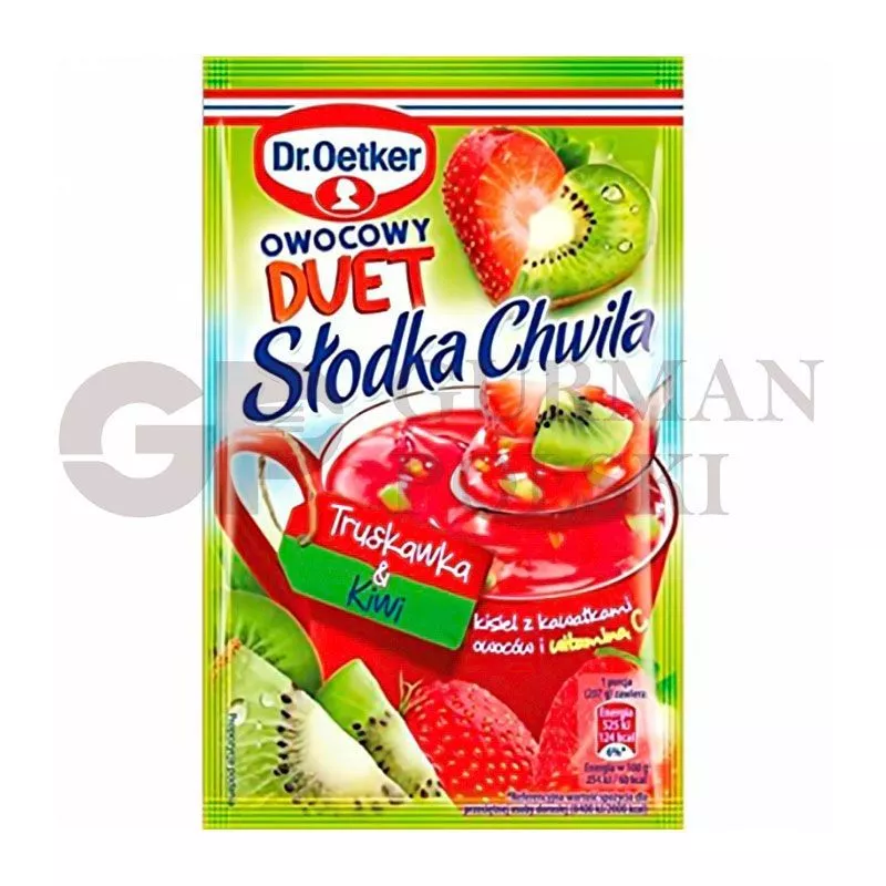 Kisiel SLODKA CHWILA  con sabor de fresa con kiwi 32gr Dr.Oetker