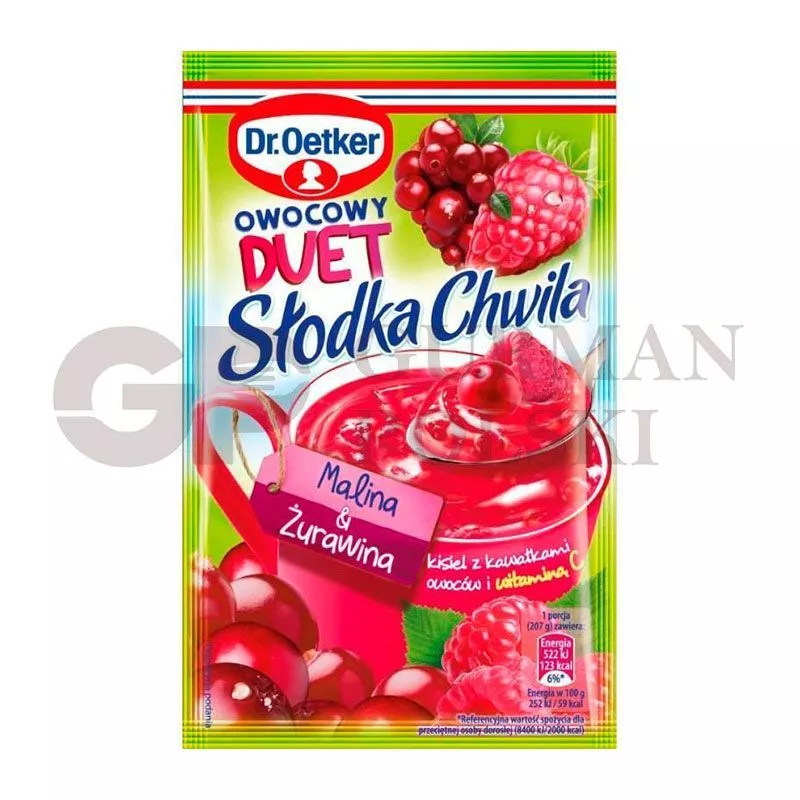 SLODKA CHWILA con sabor de frambuesa con arandano 32gr Dr.Oetker