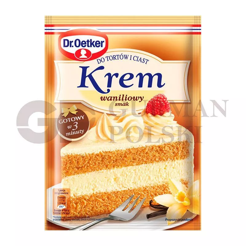 Crema para tarta sabor de vanillia 105g  OETKER