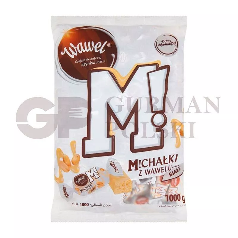 Bombones bañado en chocolate blanco MICHALKI biale 1kg WAWEL