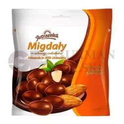 Candys de almendras en chocolate 80gr JUTRZENKA