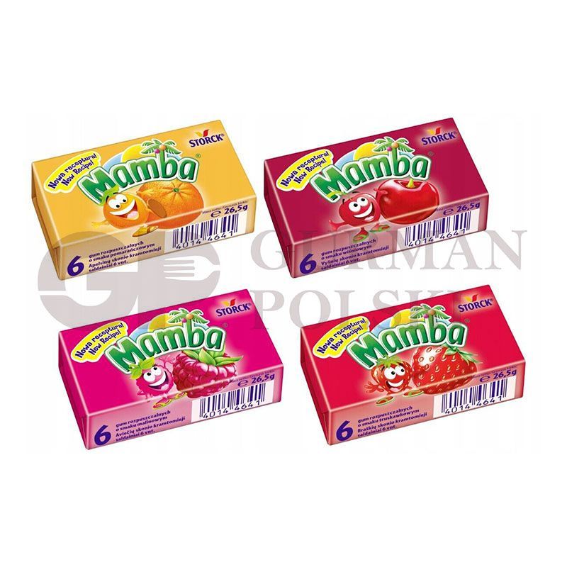 Chicle con sabor de frutas MAMBA DUA 26.5g STORCK