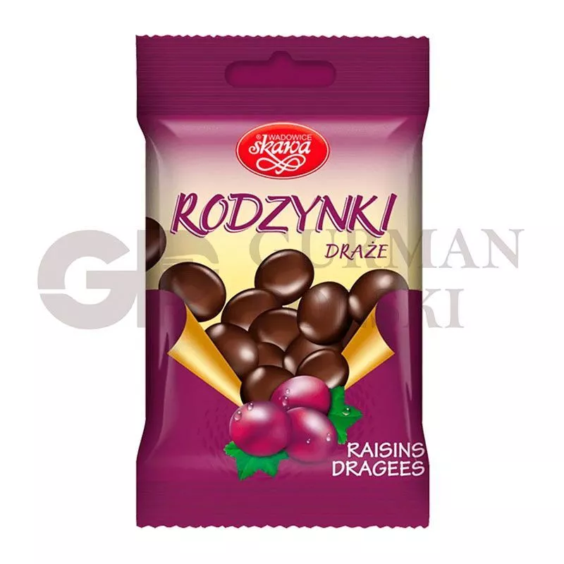 Bombones de pasas de uva en chocolate 70gr SKAWA