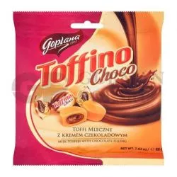 Toffi de leche relleno con crema de chocolate 80g GORPLANA