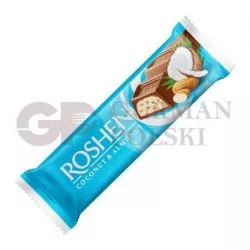 Barra de chocolate reeno con migdal y coco 29g ROSHEN