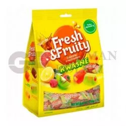 Caramelos acidos de gelatina FRESH FRUTY 245g WAWEL