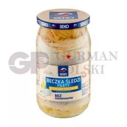 Filete de arenque en OLEJU WIEJSKIM BECZKI 800gr SEKO