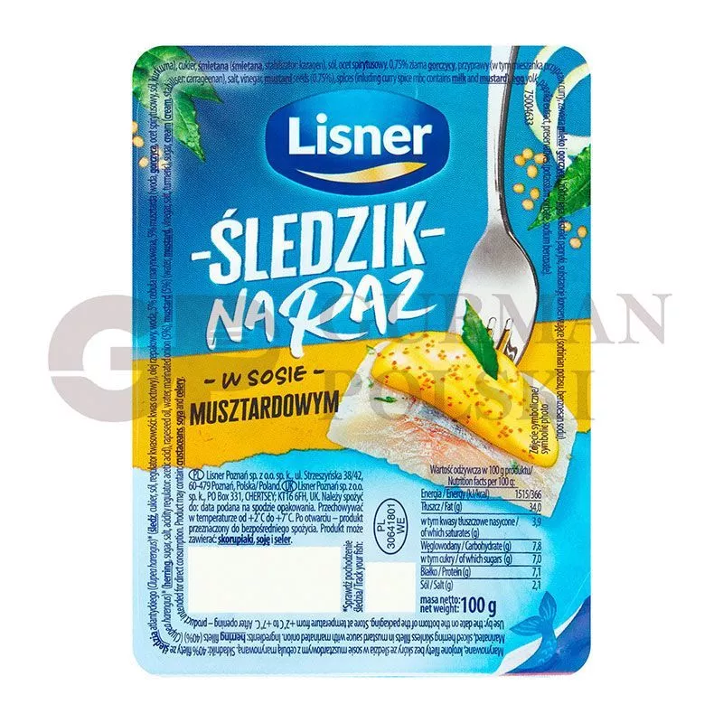 Filete de arenque en salsa de mostaza 100gr LISNER