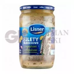 Filetes de arenque con pepinos i ajo 600g  LISNER