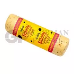 Queso SALAMI con ajo i hierba SPOMLEK precio por 1 kg