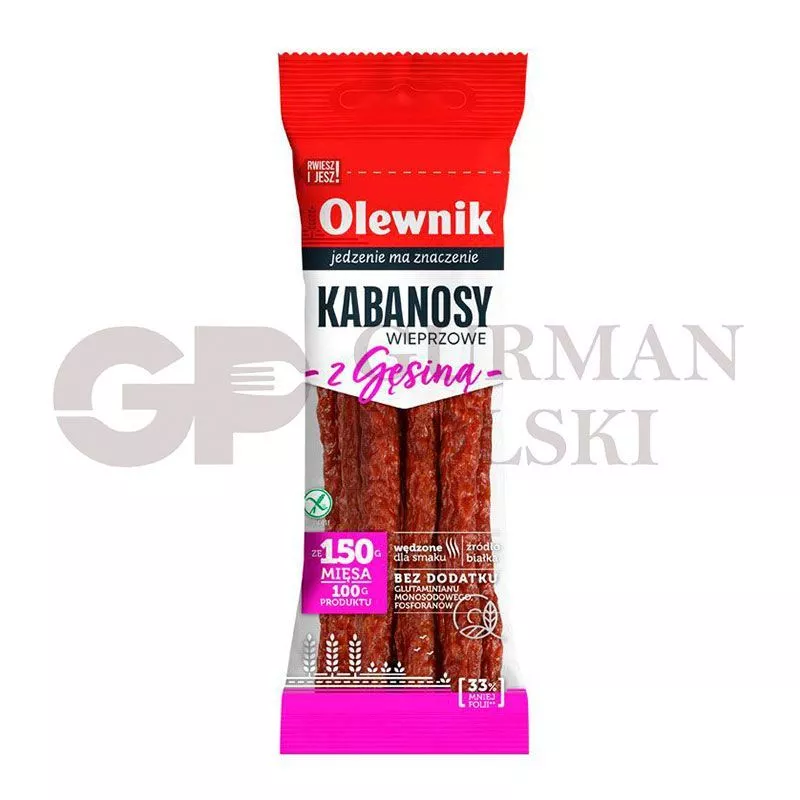Kabanosy z gesina 105g OLEWNIK