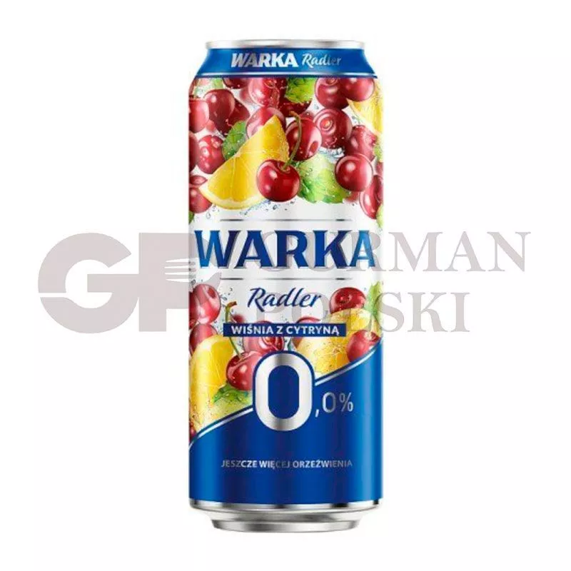 Piwo WARKA RADLER wisnia z cytryna  0%  0.5l