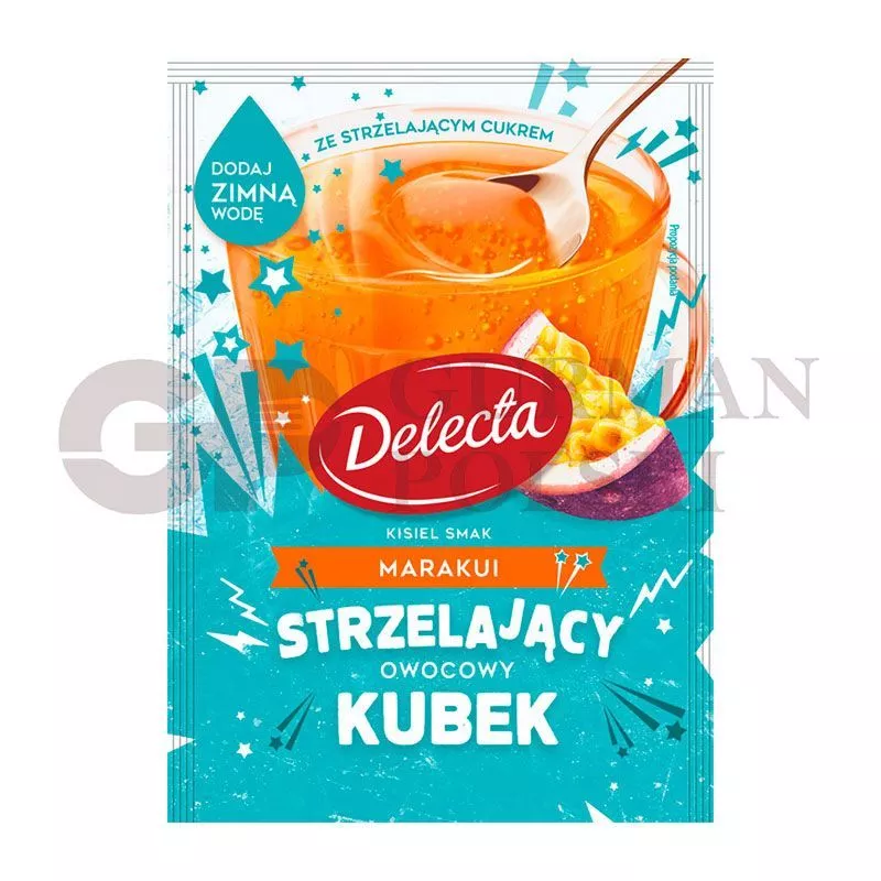Kisiel gelatina  para preparar fria con sabor a maracuya 34g  DELECTA