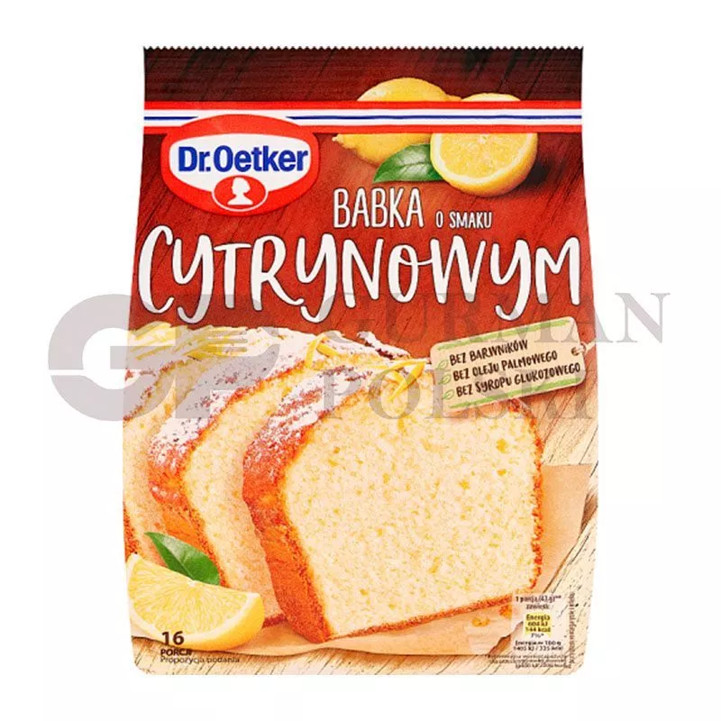 Mezclado para bizcocho con sabor de limon 375gr Dr.Oetker