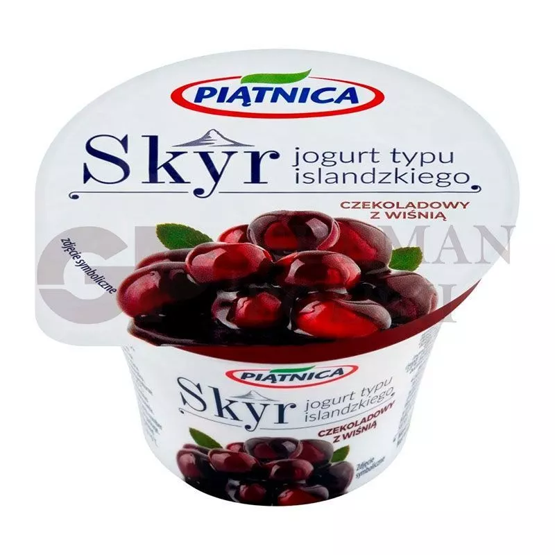 Yogurt SKYP de chocolate con guinda 150g  PLATNICA