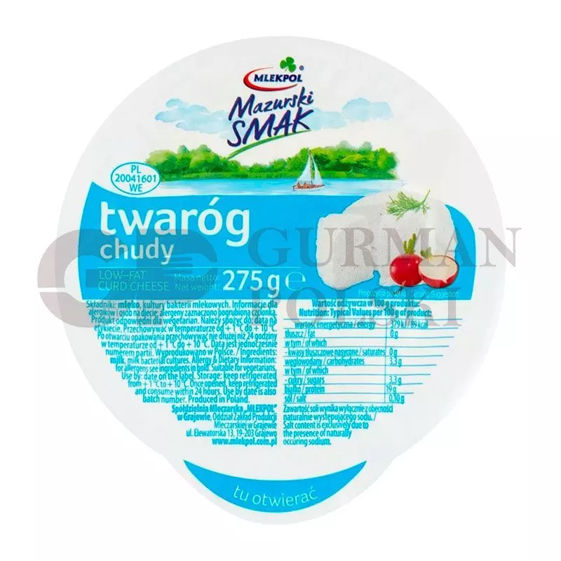 Requeson fresco desgrasado 275g MLEKPOL