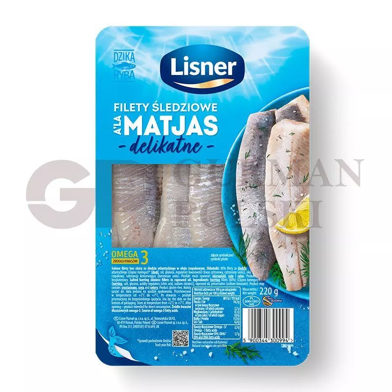 Filete de arenque en aceiteDELIKATNE A LA MATIAS 220gr LISNER