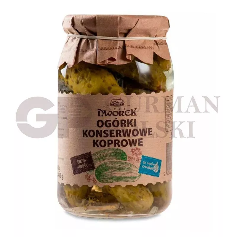 Pepinos conservado con eneldo 860gr DWOREK