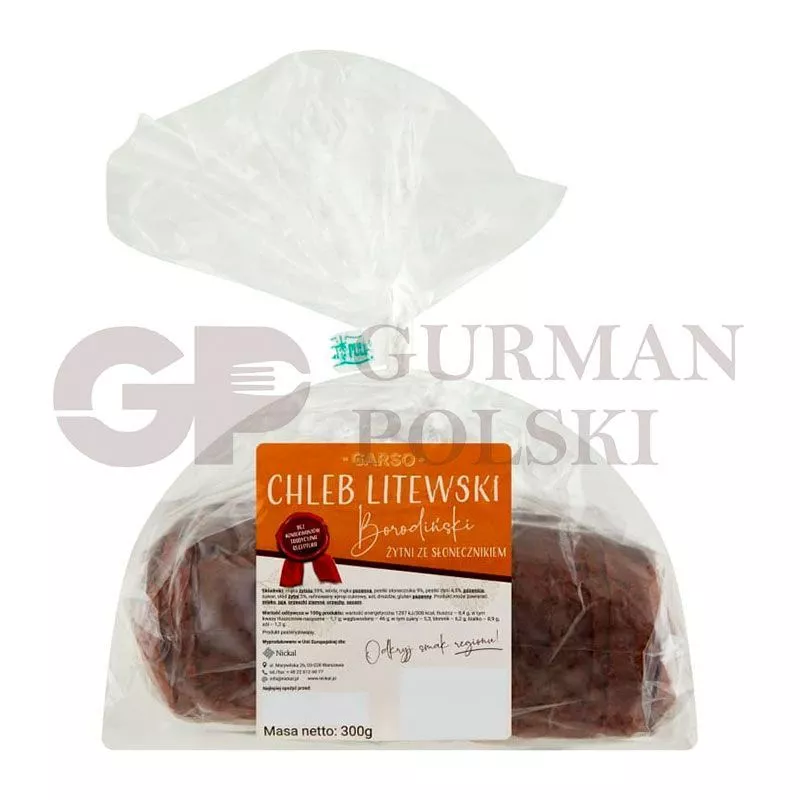 Pan LITEWSKI BORODINSKI con semillas de girasol 300g NICKAL