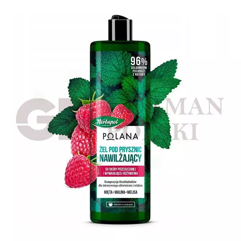 POLANA Gel de ducha con frambuesa i menta 400ml