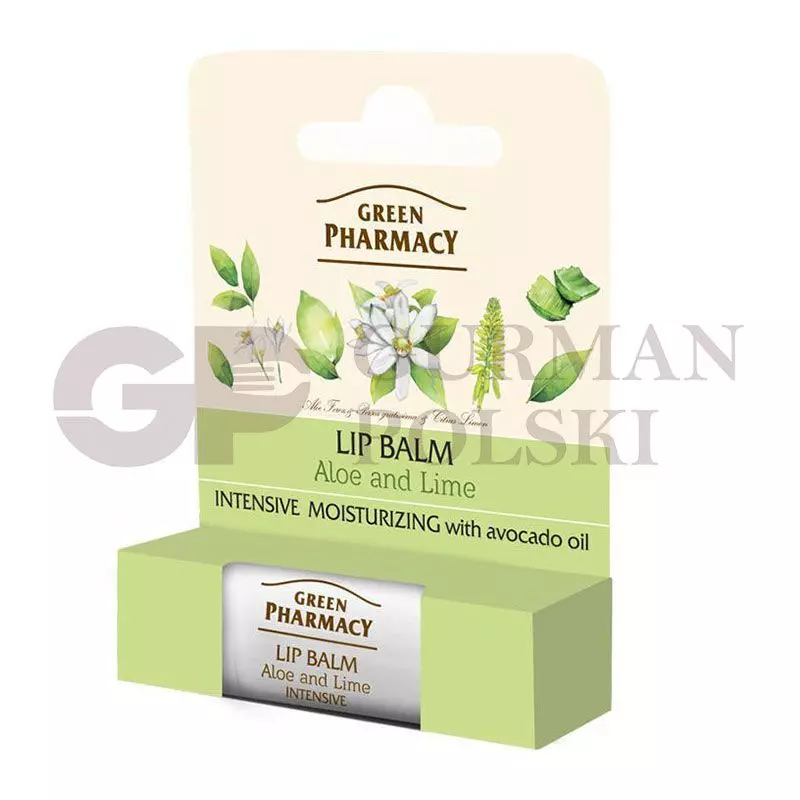 Balsamo labial aloe vera y lima. Green Pharmacy