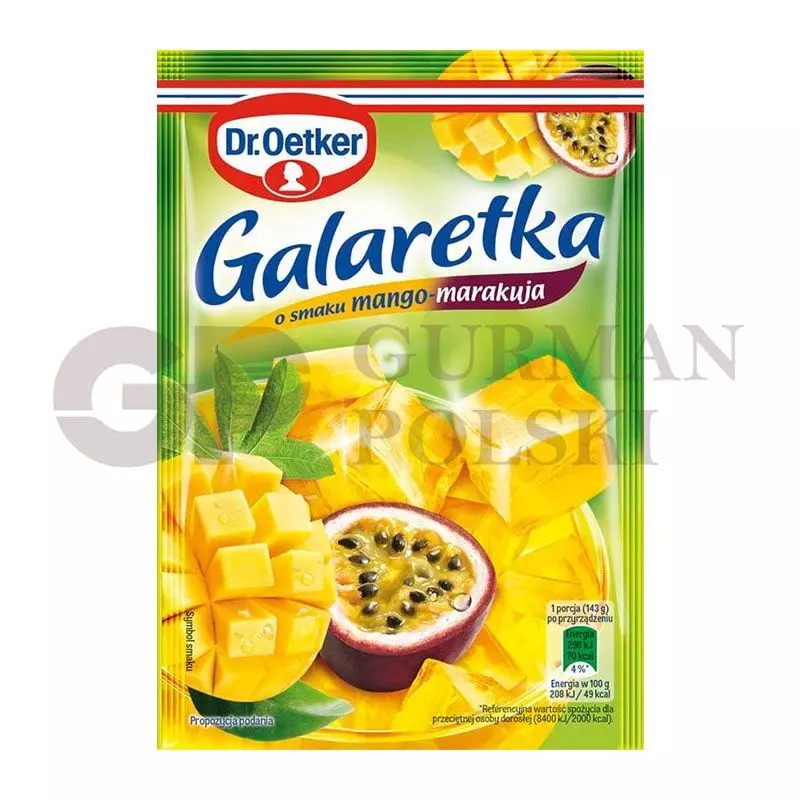 Jalea en polvo sabor mango granadilla 72g  OETKER