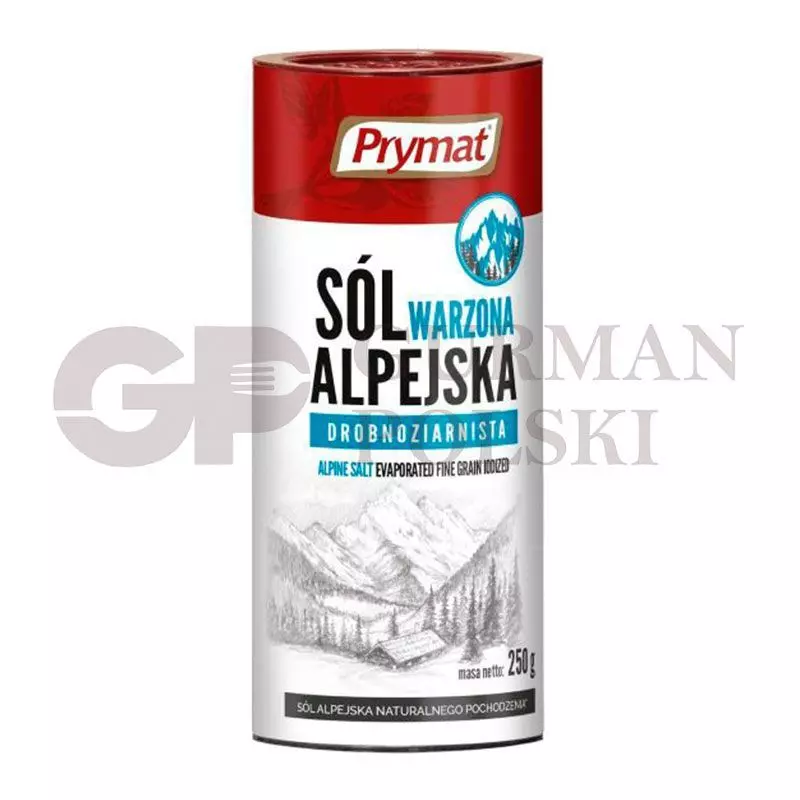 Sal ALPEJSKA  yodada de grano fino  tubo 250g  PRYMAT