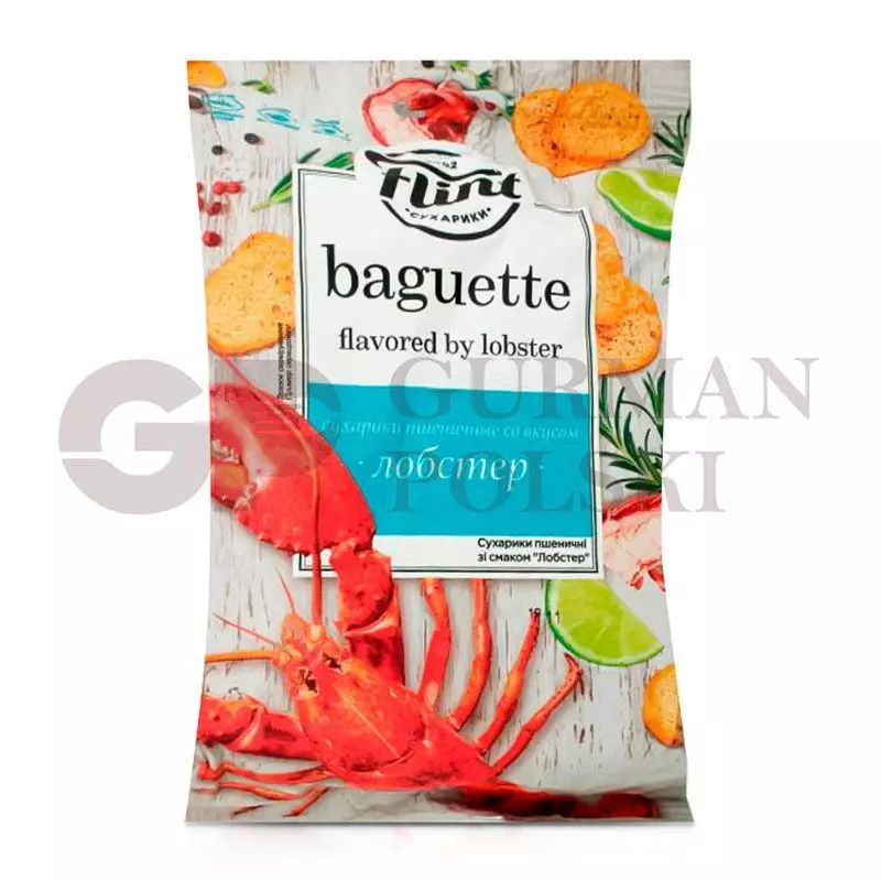 Crutones de centeno con sabor a langosta 60g  FLINT