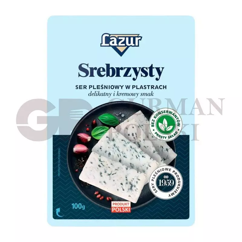Queso azul plateado de lonchas 100g  LAZUR