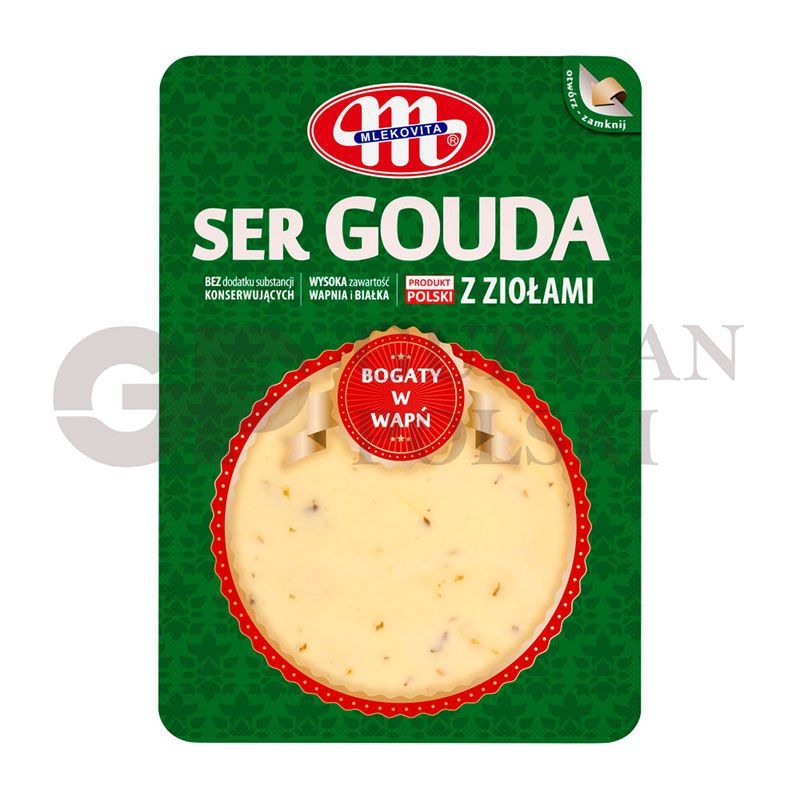 Queso GAUDA con especias 150gr  MLEKOVITA