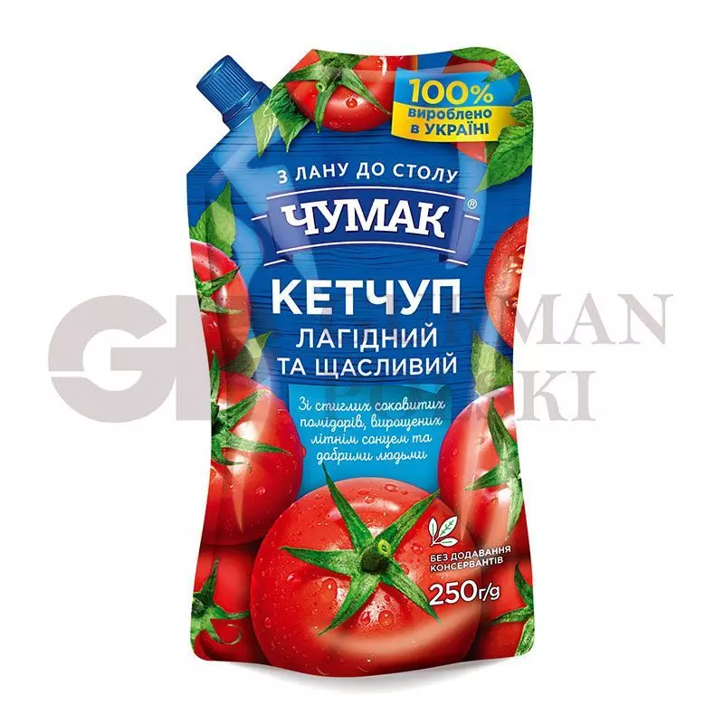 Ketchup suave NEZHNIY 250gr CHUMAK