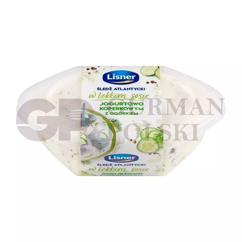 Arenque en salsa ligera de yogurt con eneldo y pepinos 280g LISNER