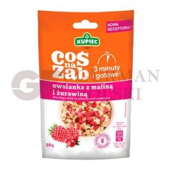 Papilla de avena con frambuesa-arandano agrio 50g KUPIEC