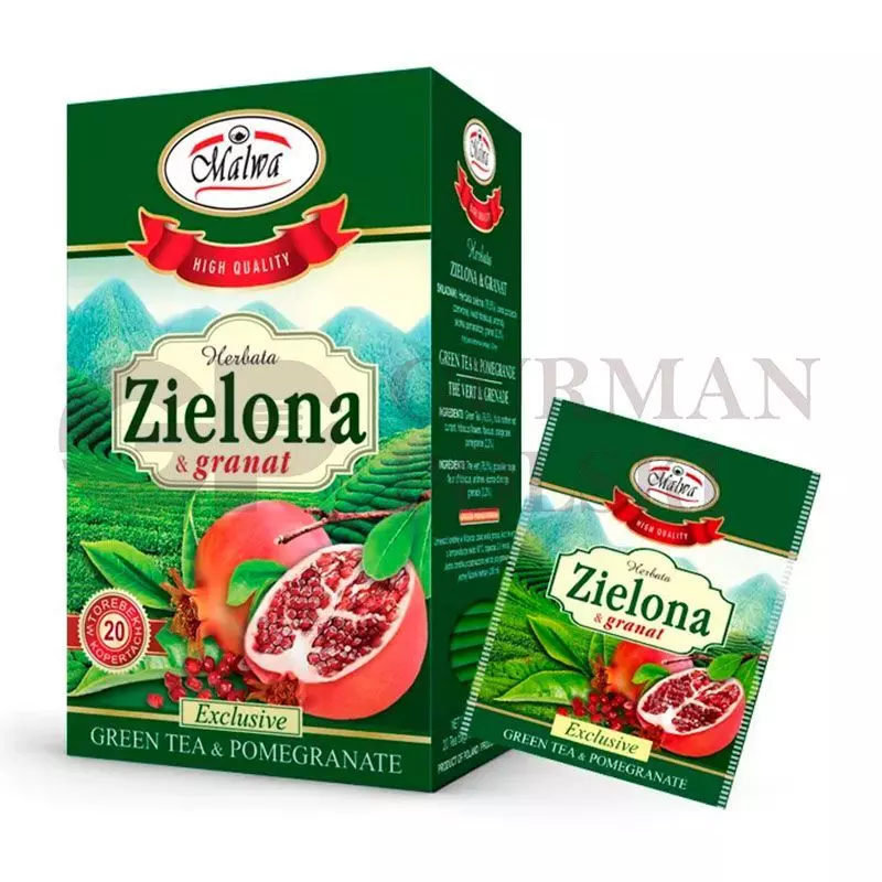Te verde POMEGRANATE granada 20 x1.5g MALWA