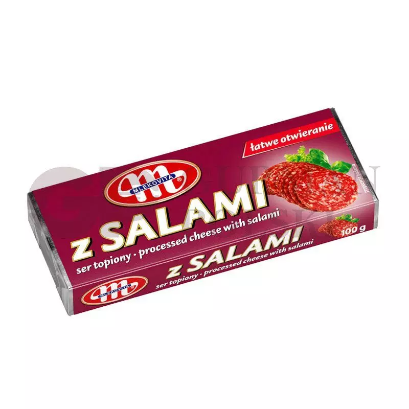Queso fundido con salami 100gr MLEKOVITA