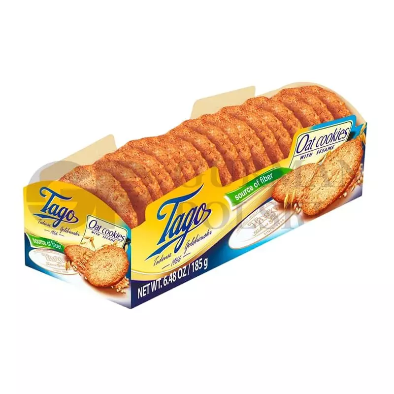 Galletas de avena con sesamo185gr TAGO