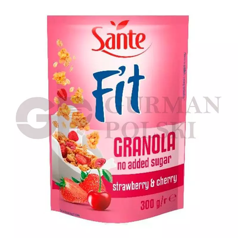 Granola de fresa y cereza sin azucar añadido 300g SANTE FIT