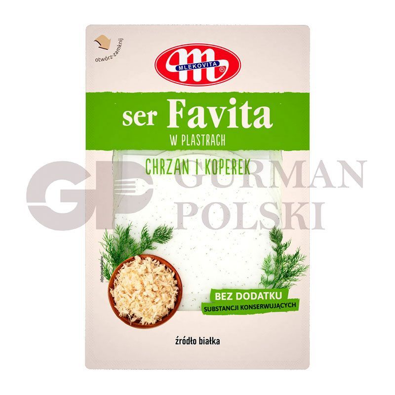 Queso FAVITA PL con rabano i eneldo 150g MLEKOVITA