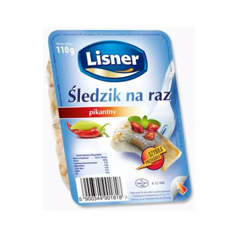 File de arenque SLEDZIK NA RAZ picante 100gr x12 LISNER